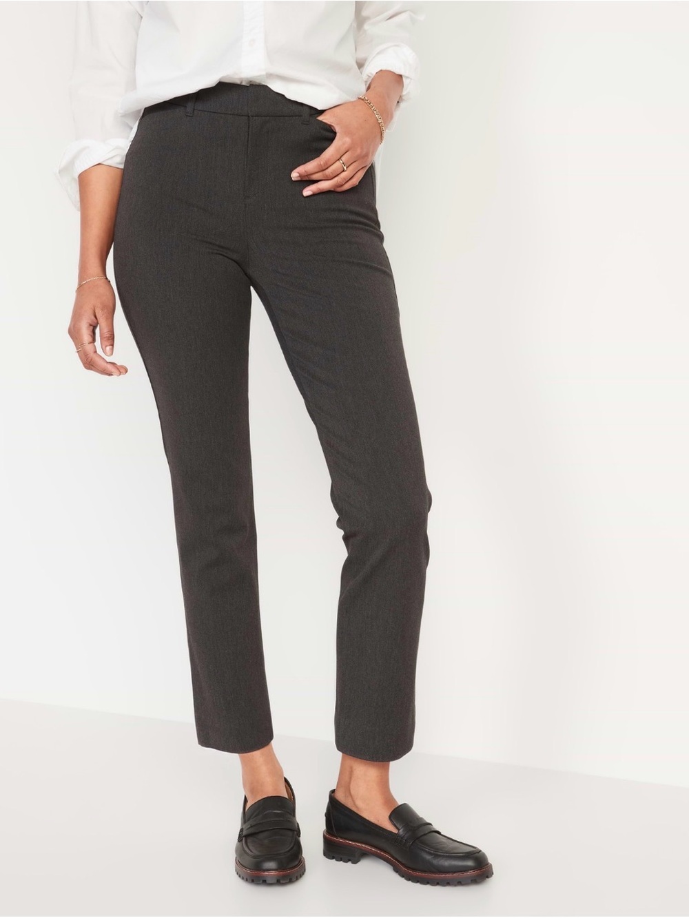 Old Navy Charcoal High-Rise Pixie Pants size 4